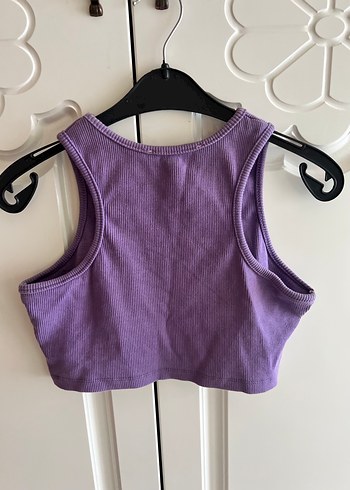 Mor Kolsuz Crop Top - Görsel 2