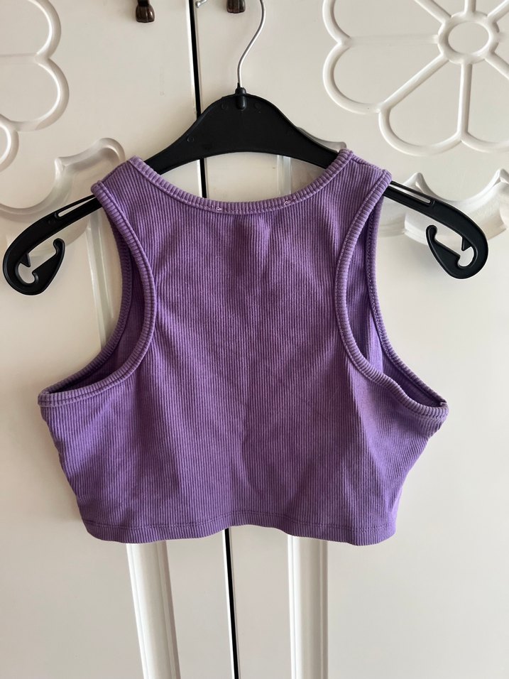 Mor Kolsuz Crop Top - Görsel 2