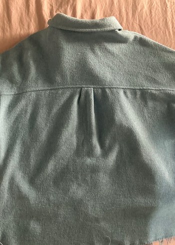 Ambar markalı Mavi Kadın Keten Uzun Kollu Gömlek - Görsel 2