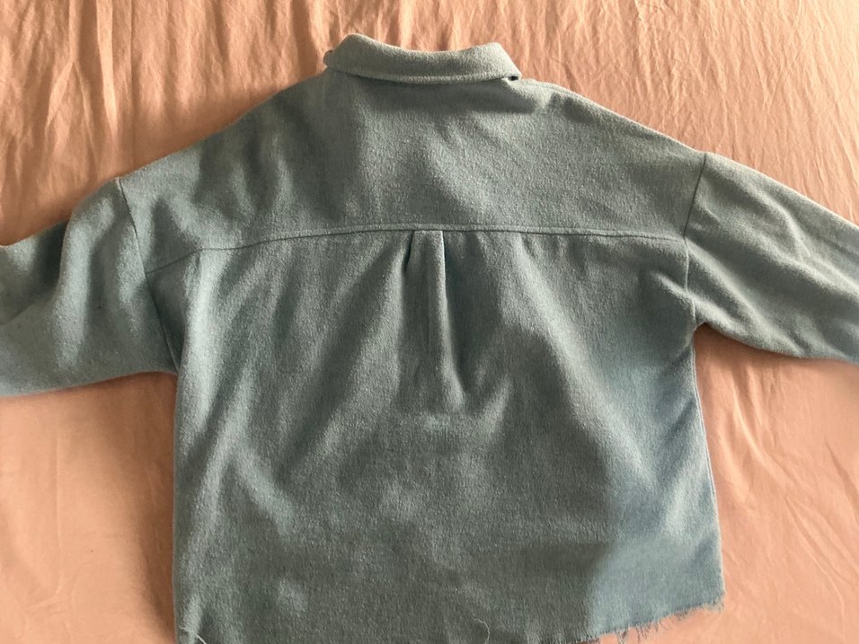 Ambar markalı Mavi Kadın Keten Uzun Kollu Gömlek - Görsel 2