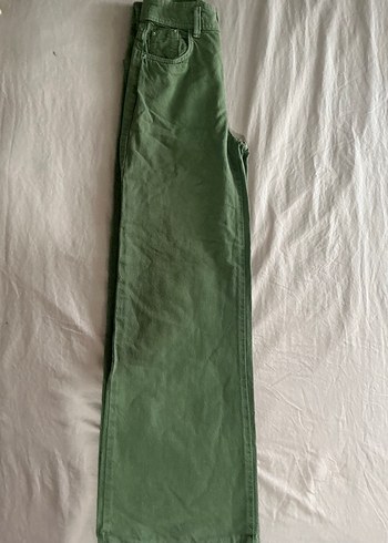 Bershka Yeşil Midi Bol Kesim Kadın Pantolon - Görsel 3