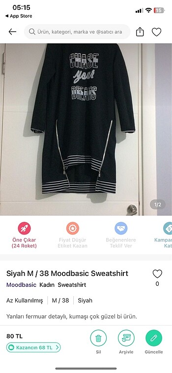 38 Beden Moodbasic tunik