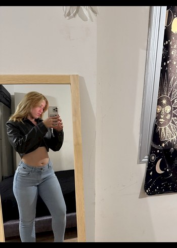 Kahverengi crop deri ceket - Görsel 2