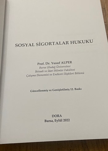 Beden Renk Sosyal Sigortalar Hukuku - Prof. Dr. Yusuf Alper