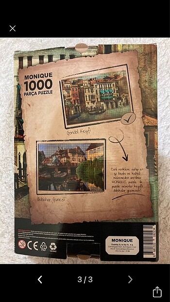  Beden 1000 parça puzzle