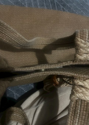 Püsküllü Bohem Bej Kadın Çanta - Görsel 4