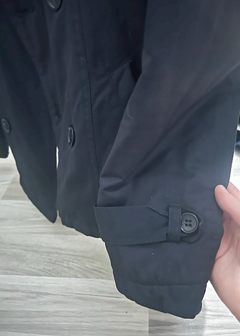 Erkek Siyah Düğmeli Midi Ceket - Görsel 3