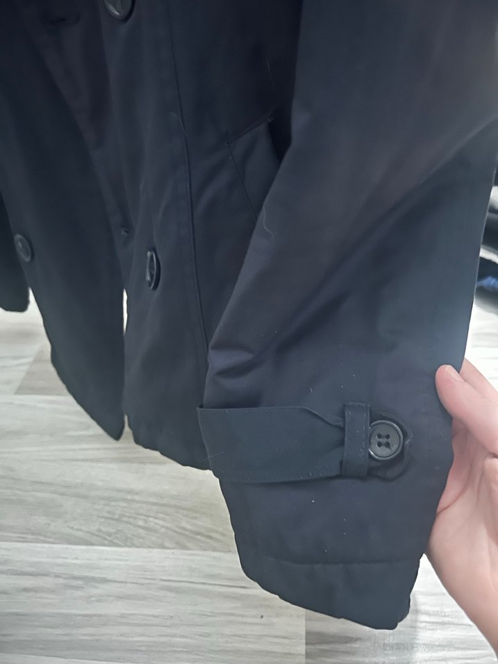 Erkek Siyah Düğmeli Midi Ceket - Görsel 3