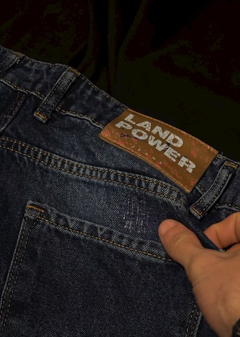 Erkek Lacivert Land Power Baggy Jeans - Görsel 4