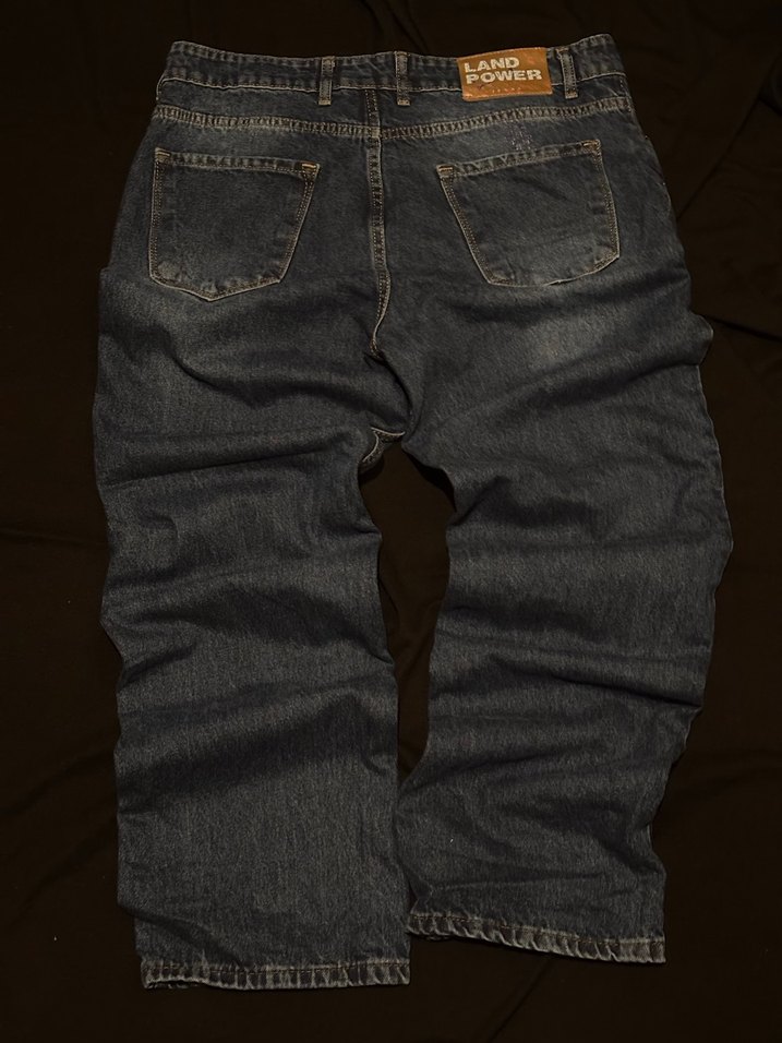 Erkek Lacivert Land Power Baggy Jeans - Görsel 3