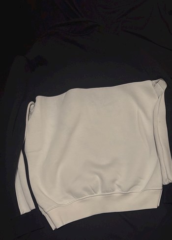 Siyah Beyaz Uzun Kollu Sweatshirt - Görsel 4