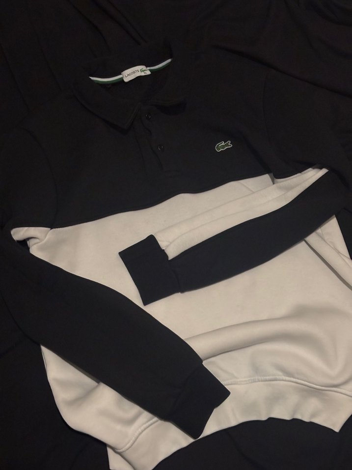 Siyah Beyaz Uzun Kollu Sweatshirt - Görsel 3