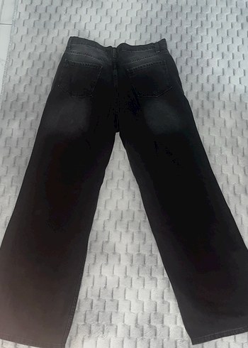 xl Beden siyah Renk Siyah Yıkamalı Baggy Jean