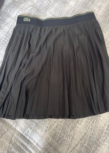Lacoste Kadin Siyah Pileli Midi Etek