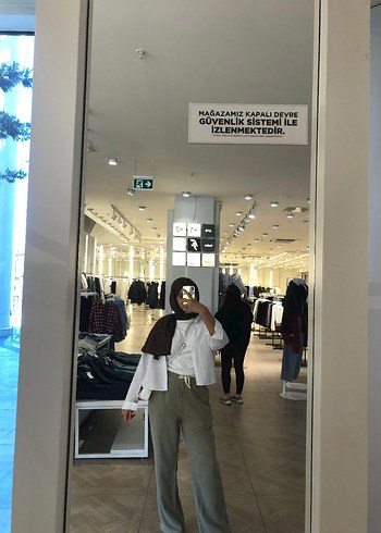 Diğer Kadın Haki Baskılı Bol Kesim Pantolon