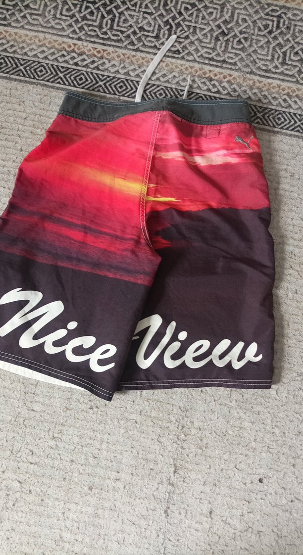 Gri Baskılı Erkek Midi Deniz Şortu - Görsel 2