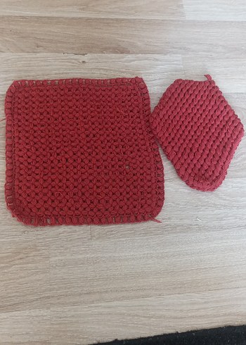 Kırmızı Örgü  lif seti - Görsel 2