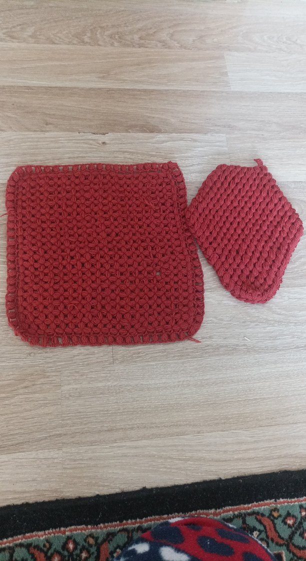 Kırmızı Örgü  lif seti - Görsel 2