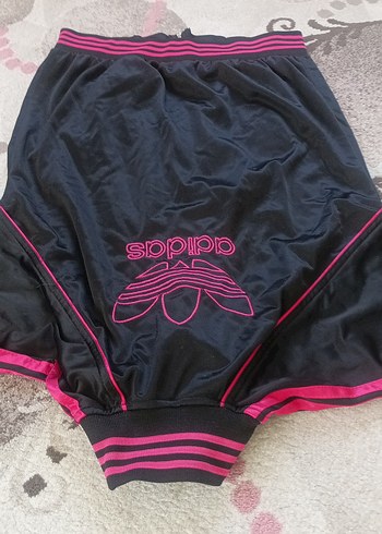 38 Beden Adidas Kadın Siyah-Pembe Fermuarlı Eşofman Üstü