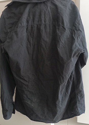 2xl Beden Düğmeli Siyah Keten Erkek Gömlek