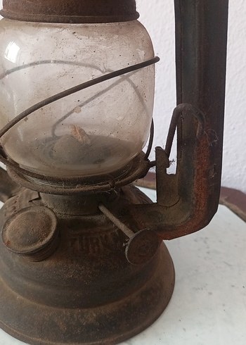 Beden kahverengi Renk Bej Renk Vintage Gaz Lambası