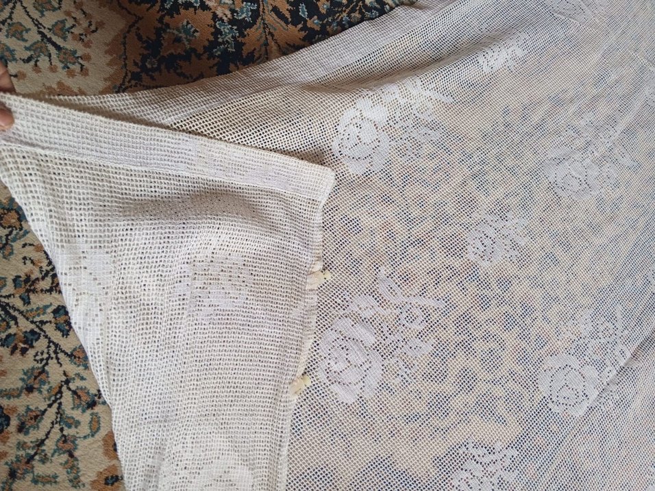 Bohem Beyaz İşlemeli Gri Püsküllü Tül Perde - Görsel 5