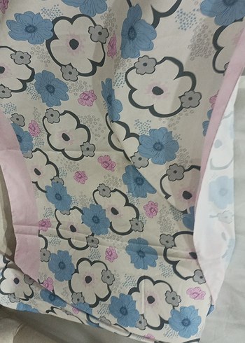 Pastel Pembe Çiçek Desenli  sal bayan - Görsel 3