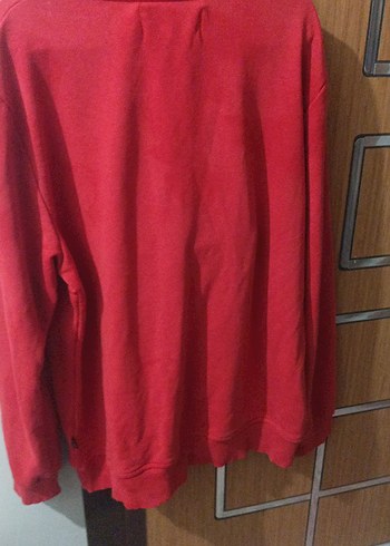 Erkek Kırmızı Uzun Kollu Sweatshirt - Görsel 3