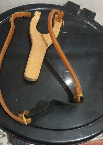 Kahverengi Deri Bantlı Ahşap Mancınık - Görsel 2