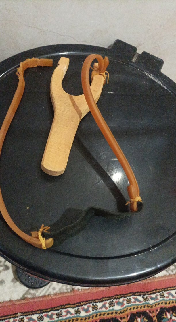 Kahverengi Deri Bantlı Ahşap Mancınık - Görsel 2