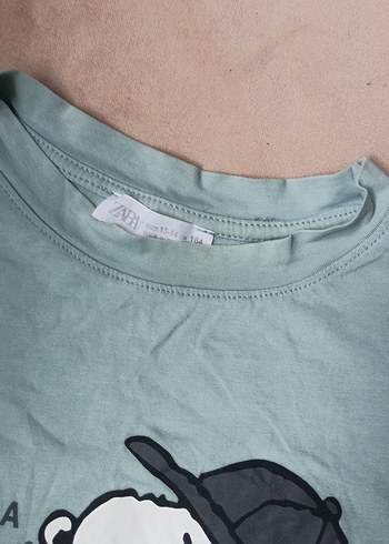 Mavi Baskılı Kısa Kollu Kız Tişörtü - Görsel 2