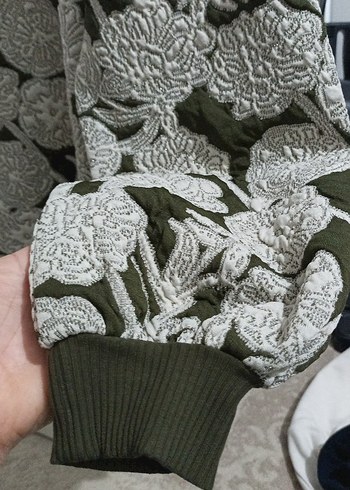 Nakışlı ve Dantelli Bohem Gri Kadın Kazak - Görsel 2