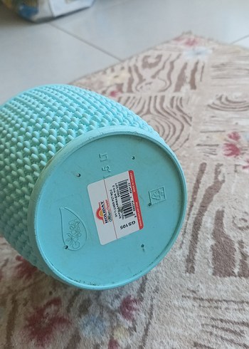 Beden Pastel Turkuaz Dokulu Vazo