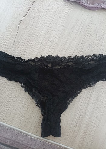 Siyah Dantelli Midi Kadın Külot