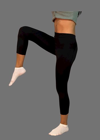 Siyah Kadın Midi Tayt - Görsel 2