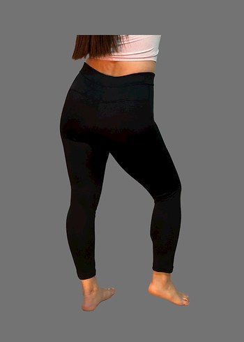 Siyah Kadın Midi Tayt - Görsel 4