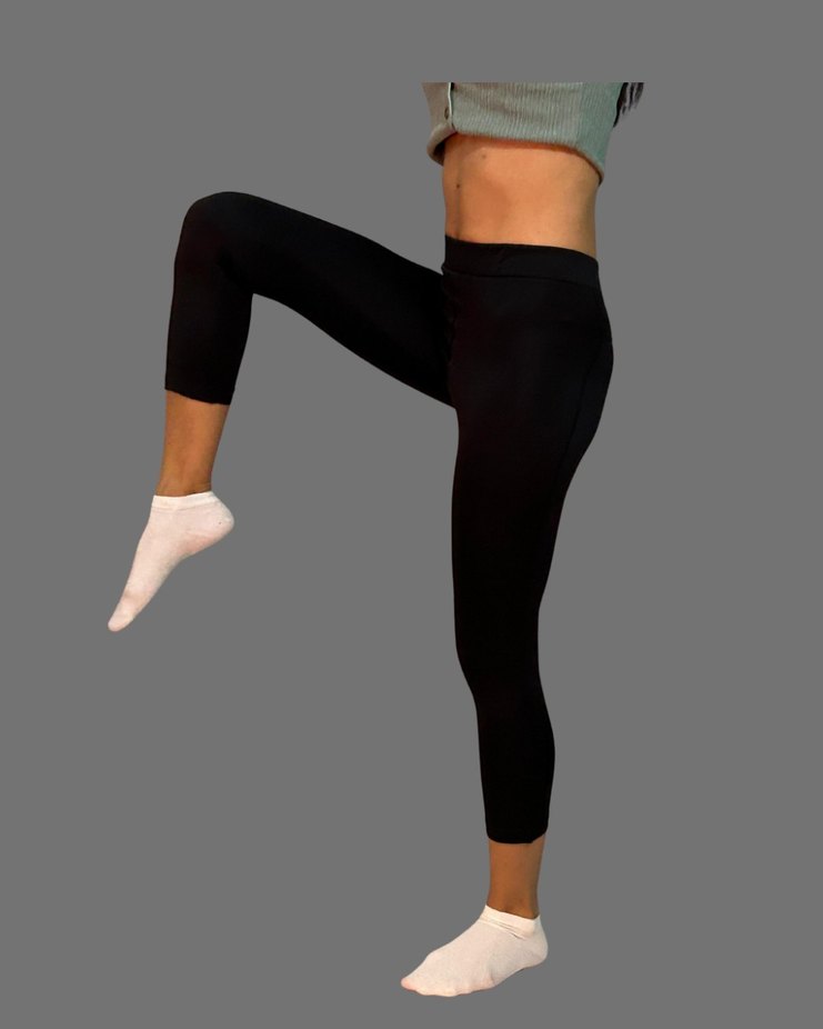 Siyah Kadın Midi Tayt - Görsel 2