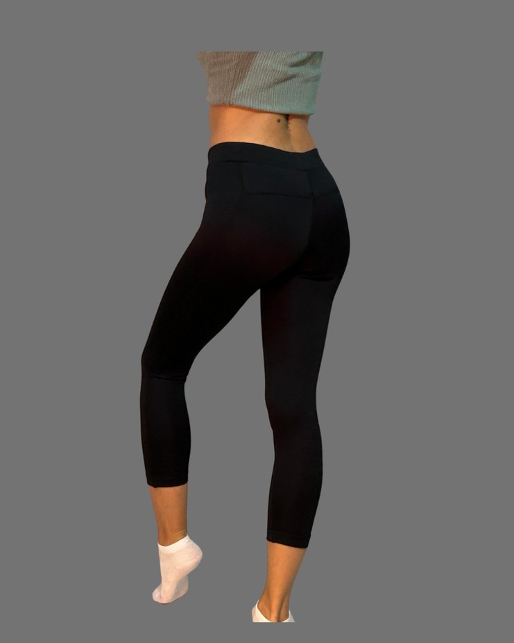 Siyah Kadın Midi Tayt - Görsel 3