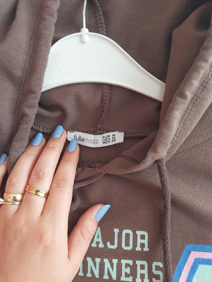 Kapüşon Detaylı Kahverengi Kadın Sweatshirt - Görsel 4