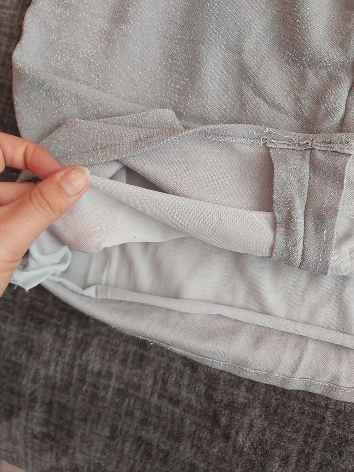 Gümüş İnce Askılı Mini Elbise - Görsel 3