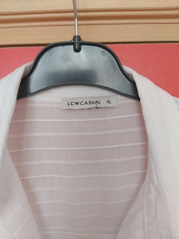 Beyaz Kadın Keten Gömlek - Görsel 2