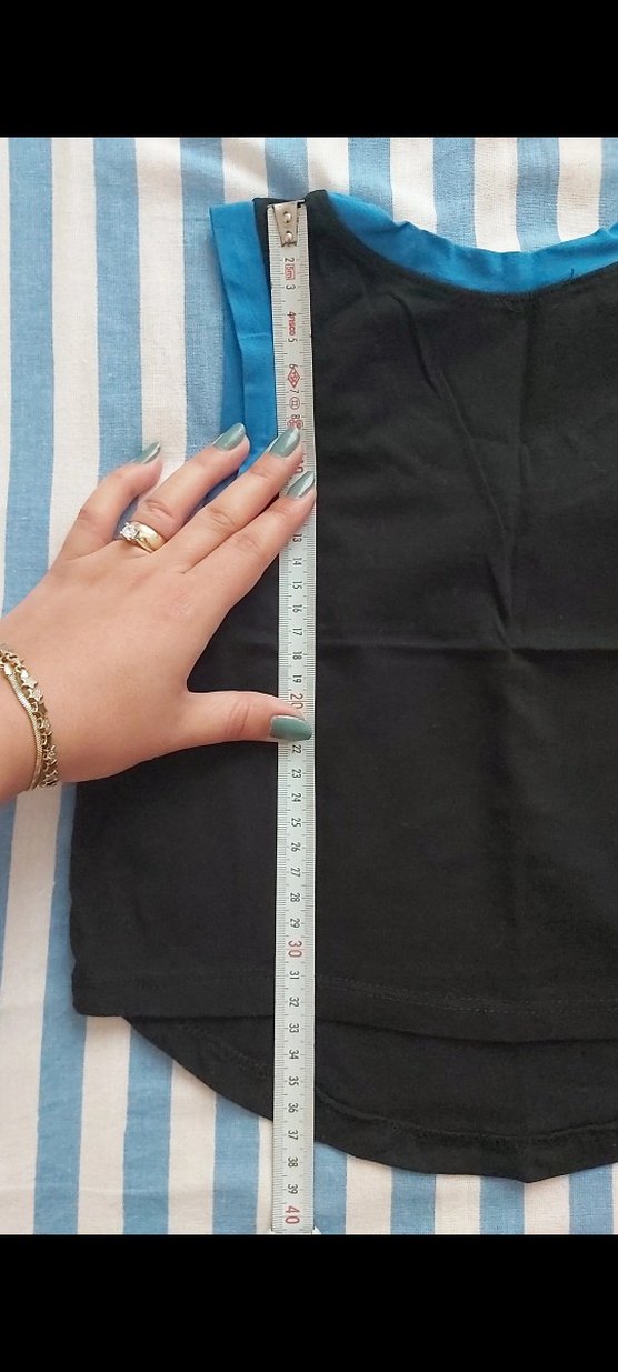 Mavi Siyah Pamuklu Atlet Kadın Spor - Görsel 4