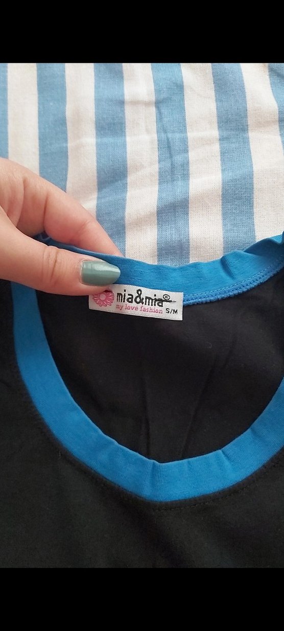 Mavi Siyah Pamuklu Atlet Kadın Spor - Görsel 2