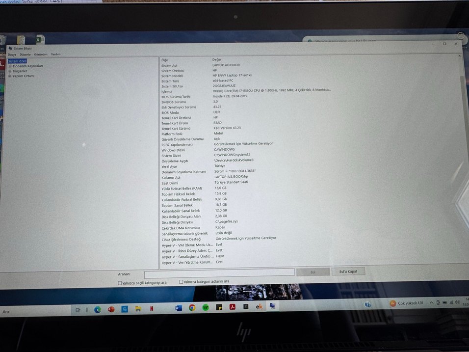 Gri Renkli Hp Envy Laptop - Görsel 4