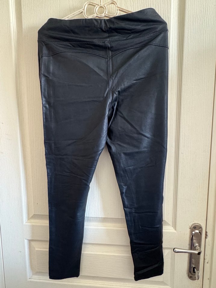 Kadın Deri Dar Kesim Pantolon Penti Xl - Görsel 3