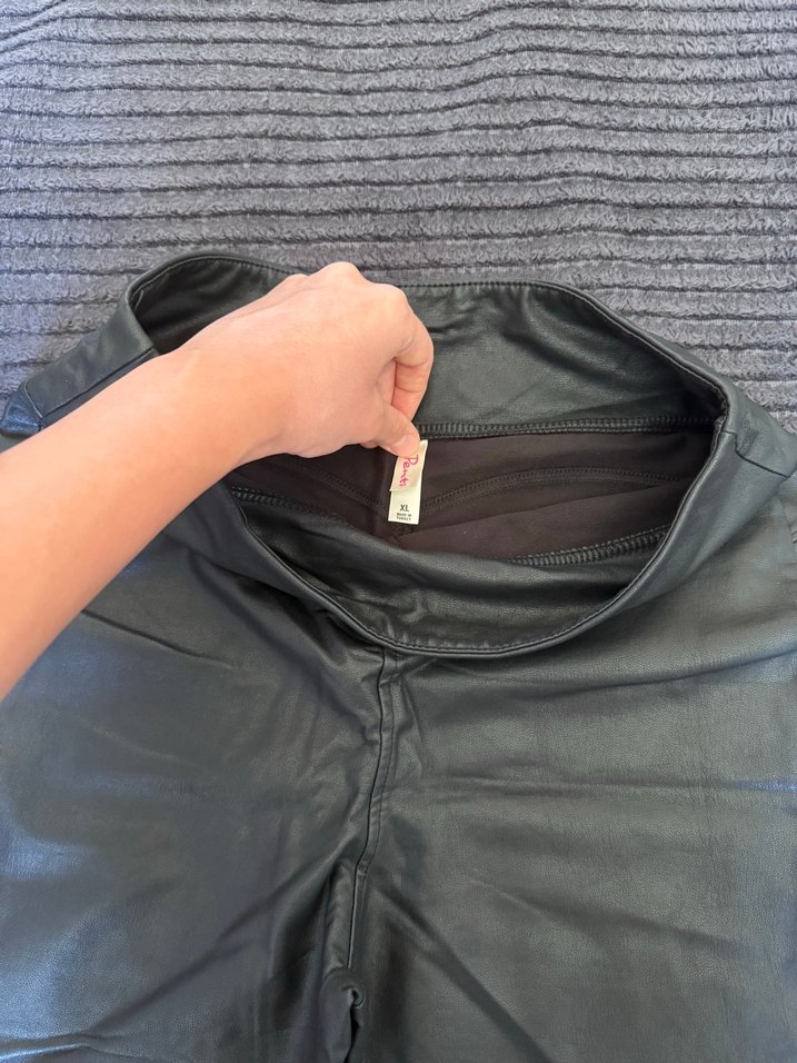 Kadın Deri Dar Kesim Pantolon Penti Xl - Görsel 4