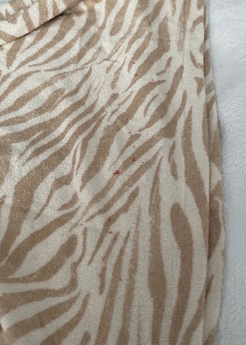 Kızlar için Bej Zebra Desenli Tişört - Görsel 4