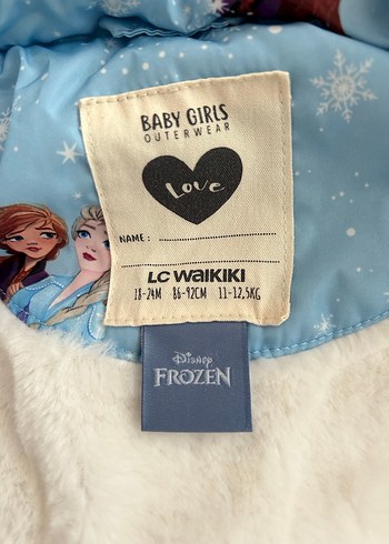 Mavi Kapüşonlu Bebek Kız mont - Görsel 4