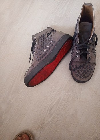 37 Beden Zımbalı Gri Rock Punk Bayan Sneakers