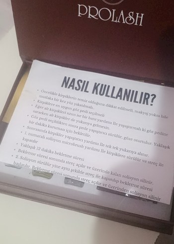 Beden Prolash Lash Kirpik Lifting Seti